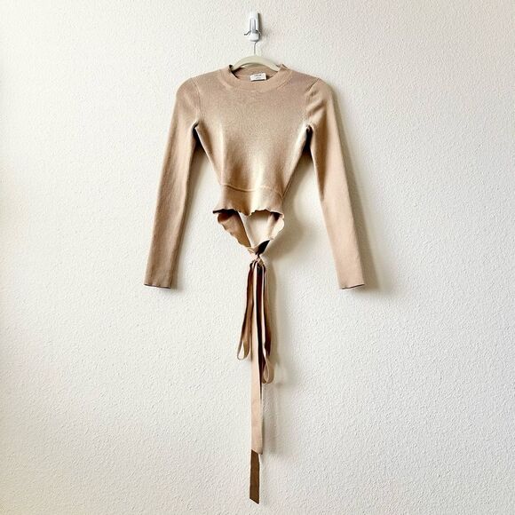 Aritzia Wilfred Merino Wool Mayrac Sweater in Beige Size Small - Picture 4 of 10